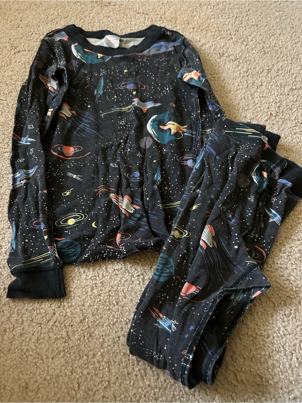 Hanna Anderrson kids size 10 space long pajamas set